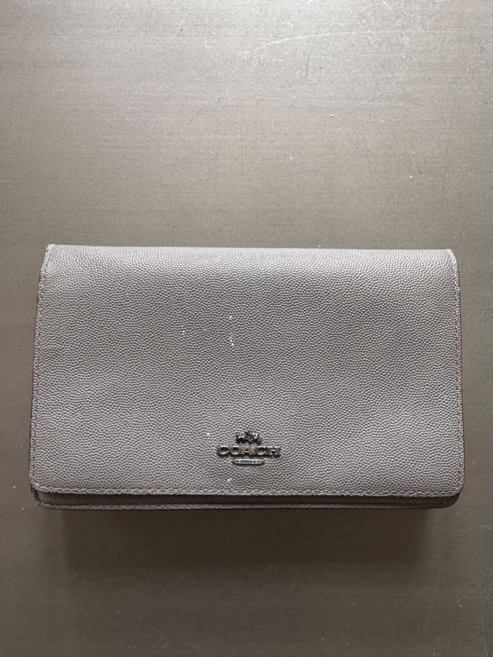 Coach Hayden Foldover Crossbody Clutch Dark Gray
